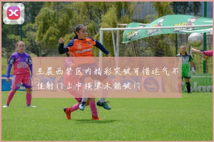 王晨西禁区内精彩突破可惜运气不佳射门击中横梁未能破门